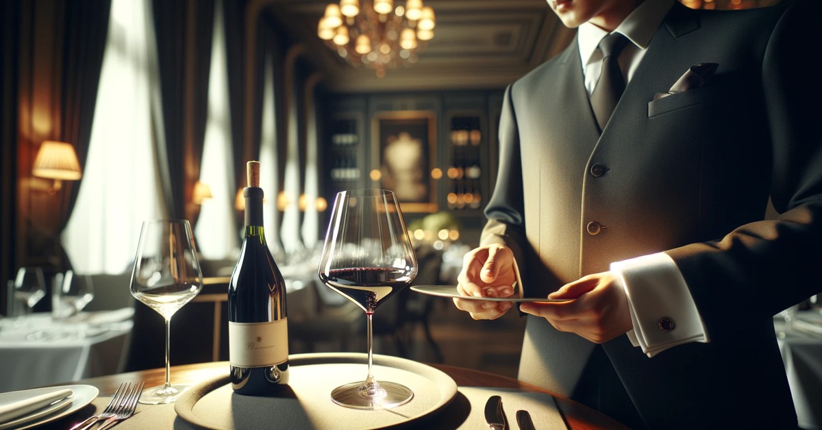 Como servir vinho (Imagem gerada por IA)