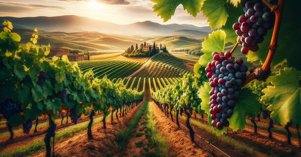 Uva Sangiovese (Imagem gerada por IA)
