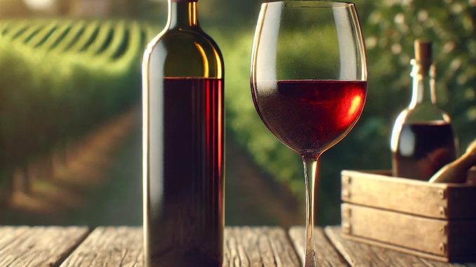 Taça e garrafa de vinho (Imagem: IA)