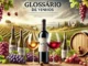 Banner do glossário sobre vinhos e elementos associados