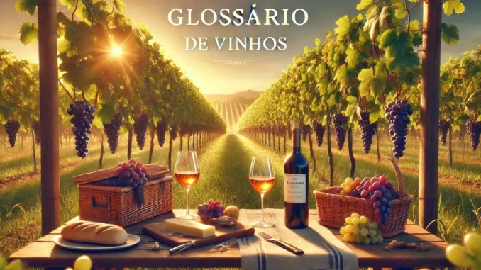 Vinhedo na Hora Dourada Vinhedo durante a hora dourada com uvas maduras.