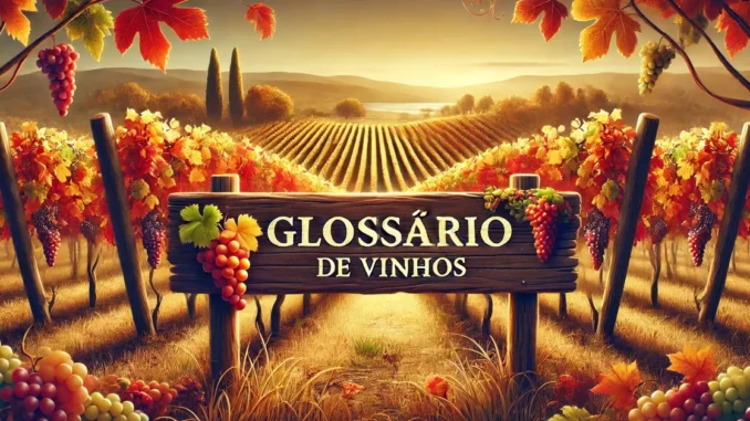 Vinhedo no Outono Vinhedo no outono com cores vivas e fileiras de safra