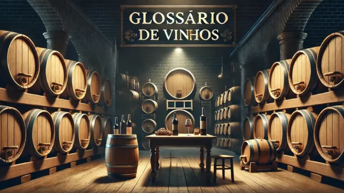 Barricas de vinho em uma cave tradicional