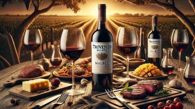 Vinho Trivento Malbec (Imagem: IA)