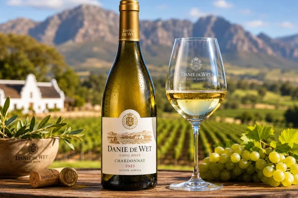 Danie de Wet Chardonnay 2023 garrafa original vinho