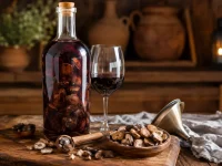 Garrafada de sucupira no vinho preparo