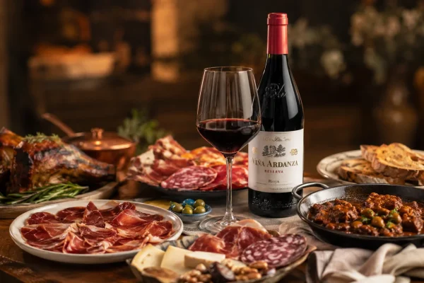 Garrafa de vinho Tempranillo harmonização